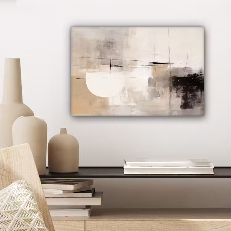 Canvas schilderij - Abstract - Kunst - Grijs — 5