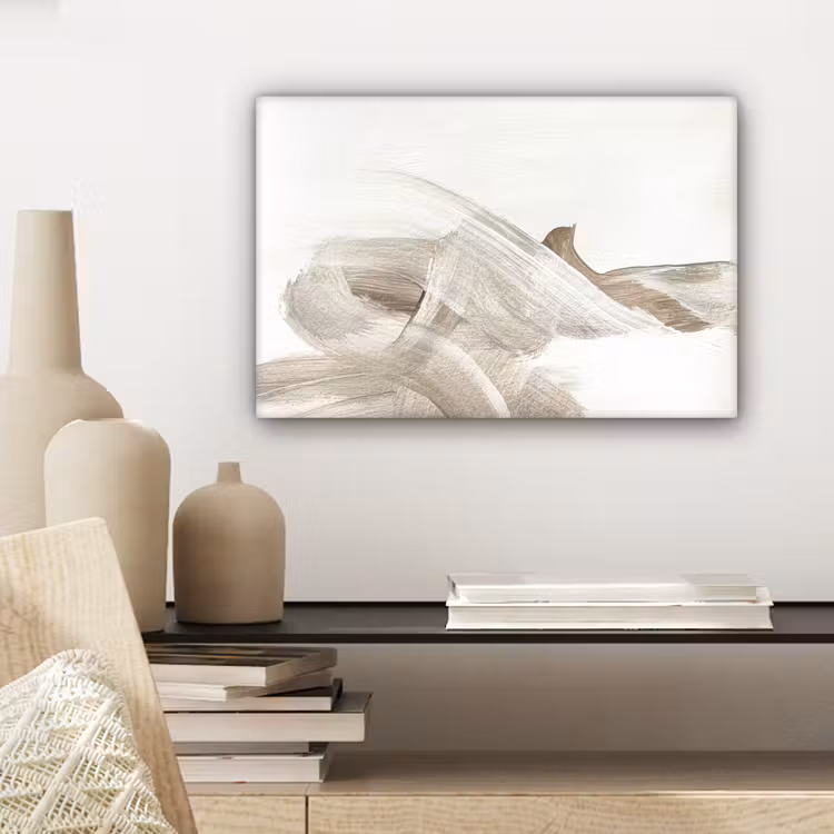 Canvas schilderij - Abstract - Moderne kunst - Beige — 5