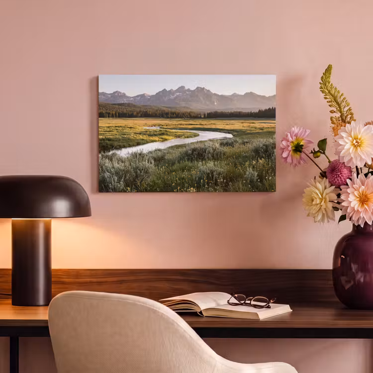 Canvas schilderij - Berglandschap - Rivier - Bos — 4