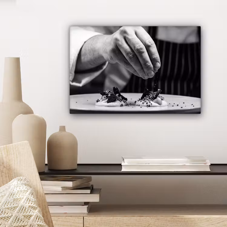 Canvas schilderij - Chef - Garnering - Gerecht — 5