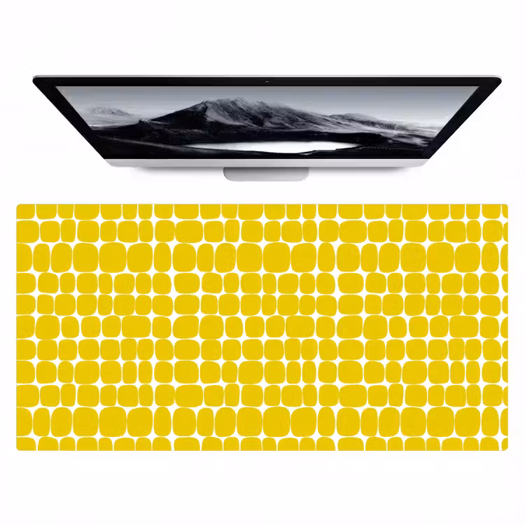 Bureau onderlegger - Stippen - Modern - Geel — 1