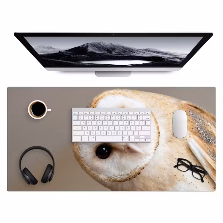 Bureau onderlegger - Uil - Bruin - Wit — 4
