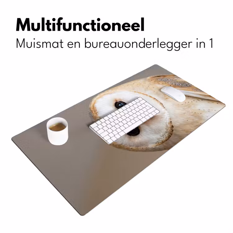 Bureau onderlegger - Uil - Bruin - Wit — 7