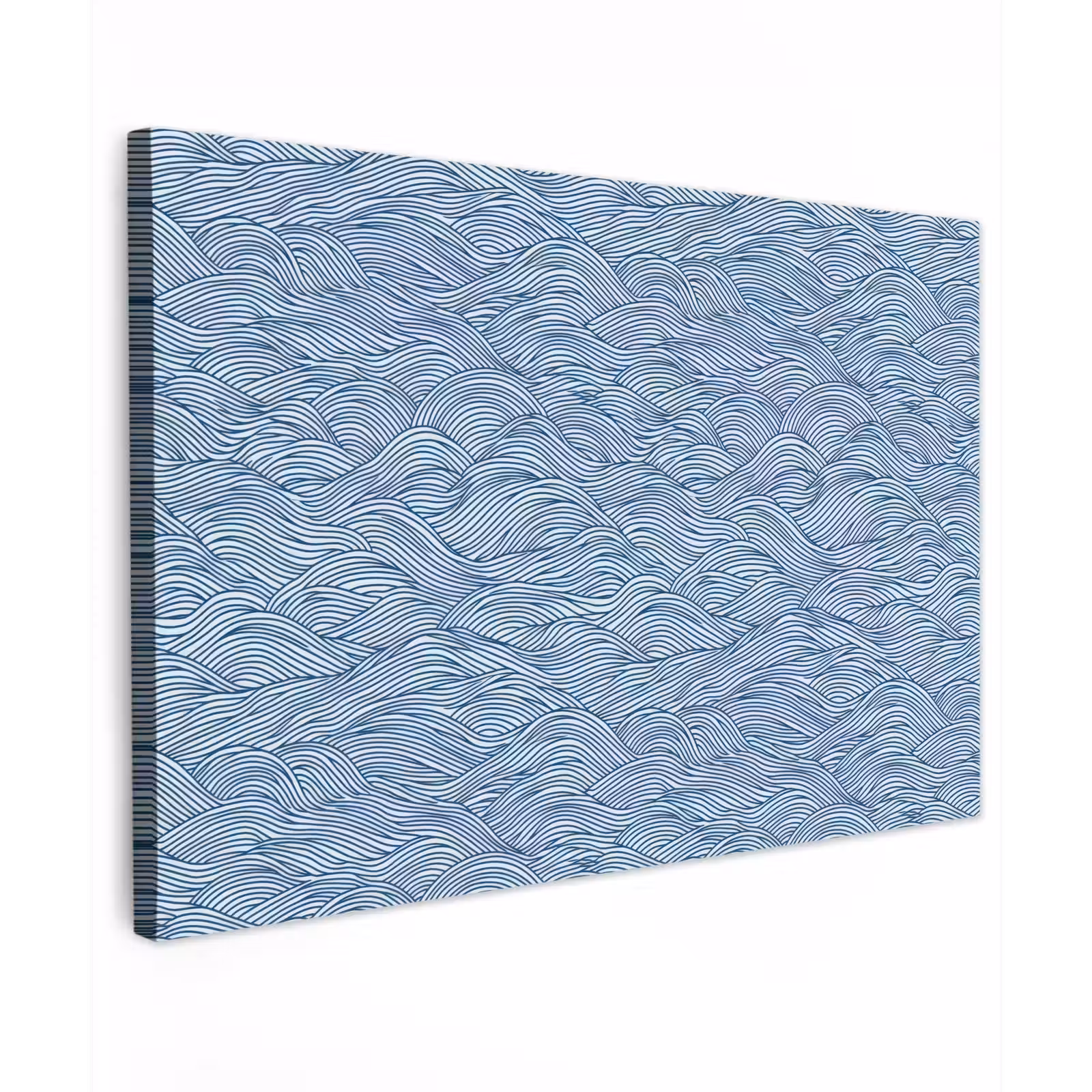 Canvas schilderij - Golven - Ritmisch - Blauw — 1