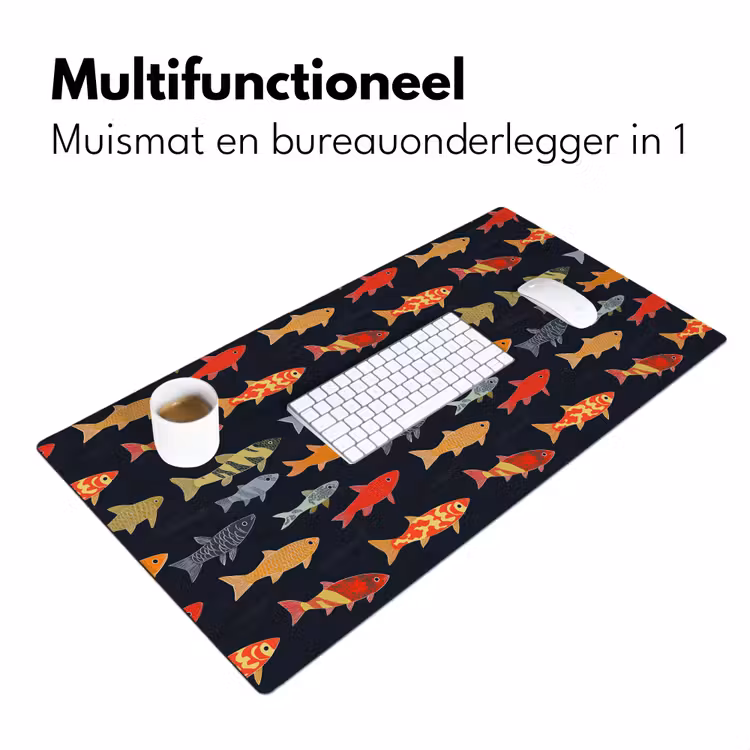 Bureau onderlegger - Vissen - Patroon - Kleurrijk — 7