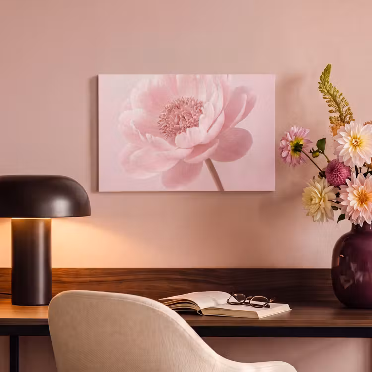 Canvas schilderij - Bloem - Pioenroos - Roze — 4