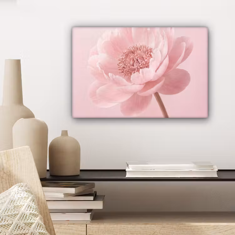 Canvas schilderij - Bloem - Pioenroos - Roze — 5