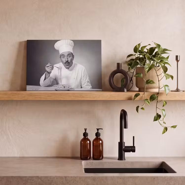 Canvas schilderij - Chef - Spaghetti - Pasta — 3