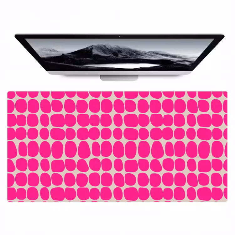 Bureau onderlegger - Stippen - Patroon - Roze — 1