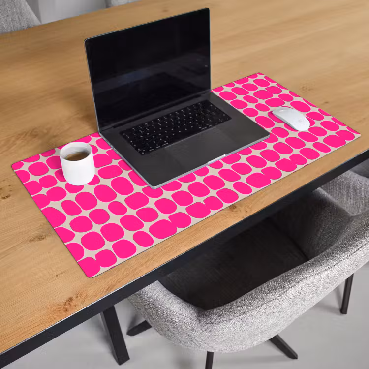 Bureau onderlegger - Stippen - Patroon - Roze — 3