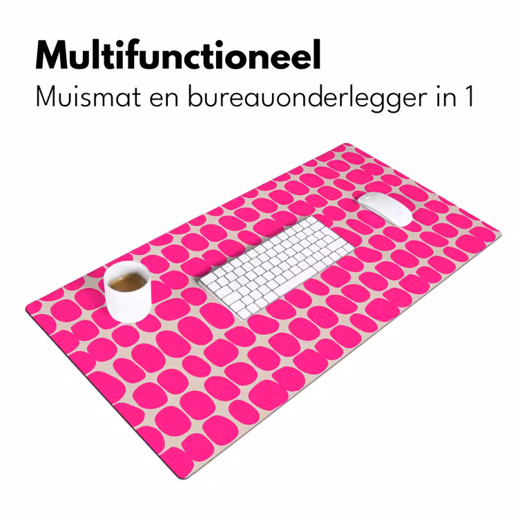 Bureau onderlegger - Stippen - Patroon - Roze — 7