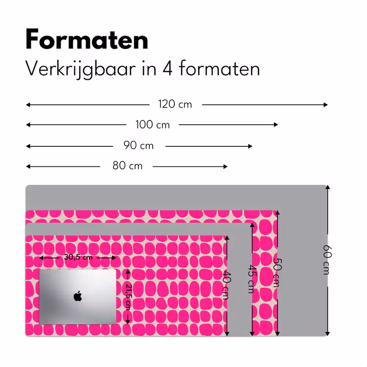 Bureau onderlegger - Stippen - Patroon - Roze — 8