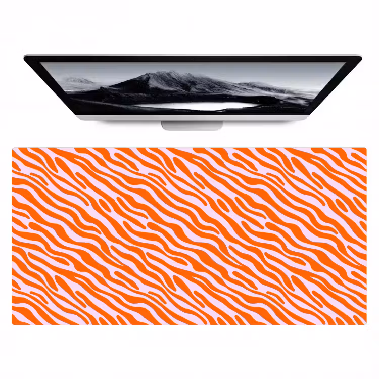 Bureau onderlegger - Strepen - Dynamisch - Oranje — 1