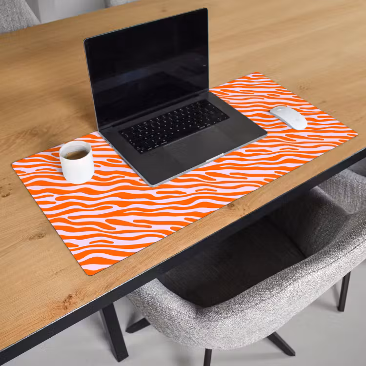 Bureau onderlegger - Strepen - Dynamisch - Oranje — 3