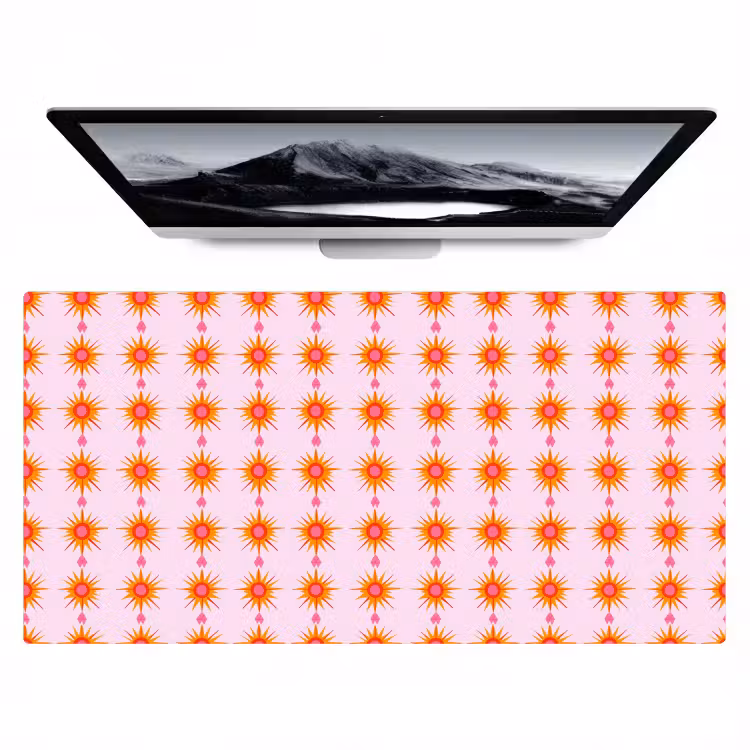 Bureau onderlegger - Zon - Motief - Roze — 1