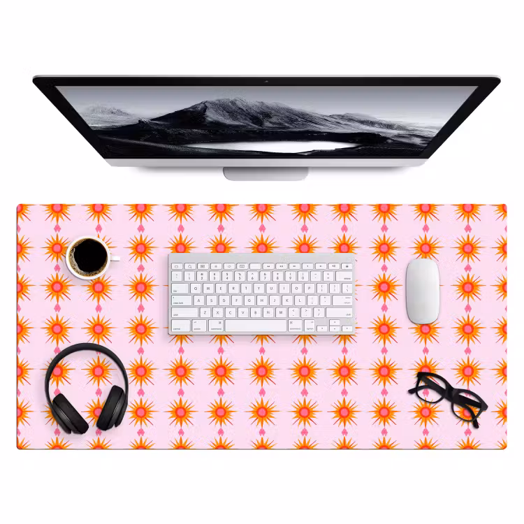 Bureau onderlegger - Zon - Motief - Roze — 4