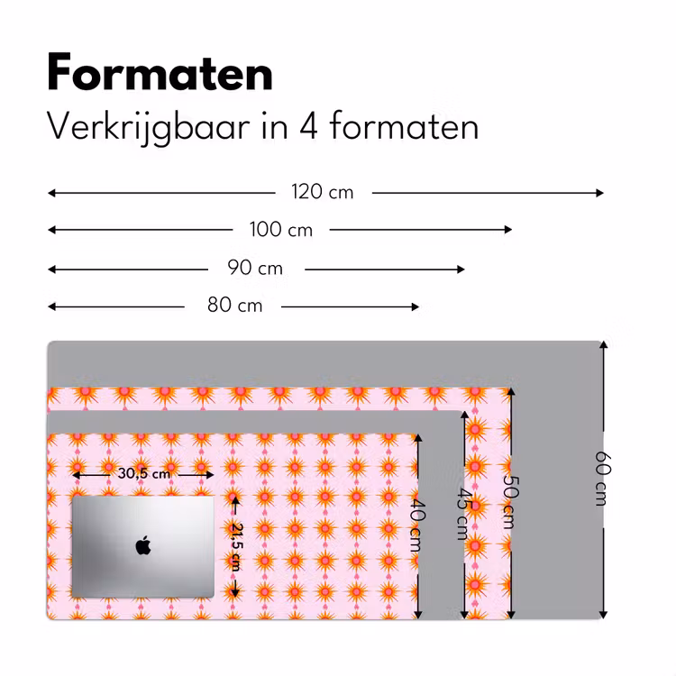 Bureau onderlegger - Zon - Motief - Roze — 8