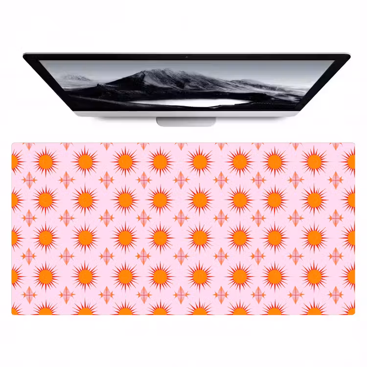 Bureau onderlegger - Zon - Patroon - Roze — 1