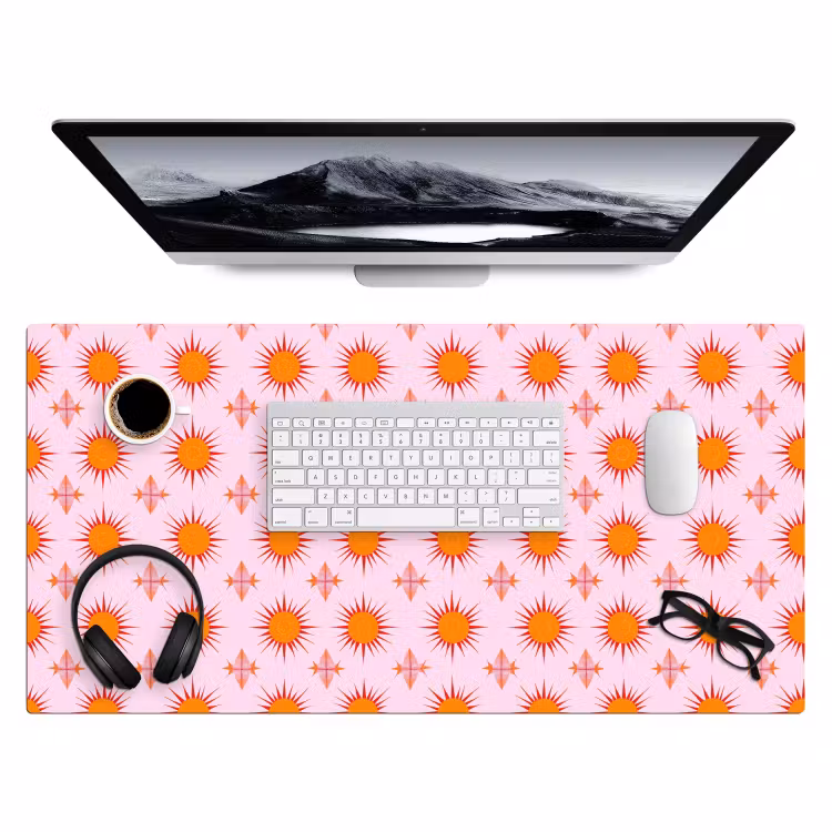 Bureau onderlegger - Zon - Patroon - Roze — 4