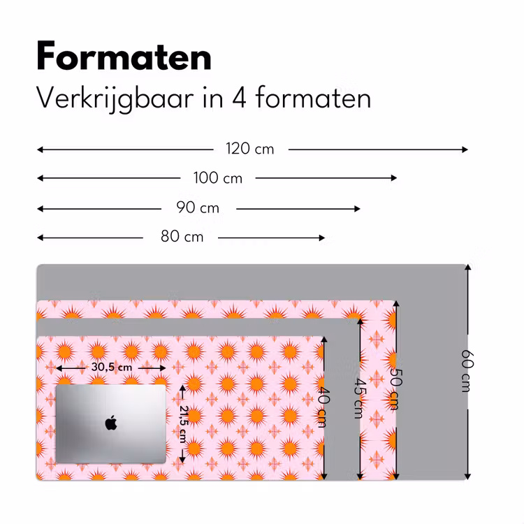 Bureau onderlegger - Zon - Patroon - Roze — 8