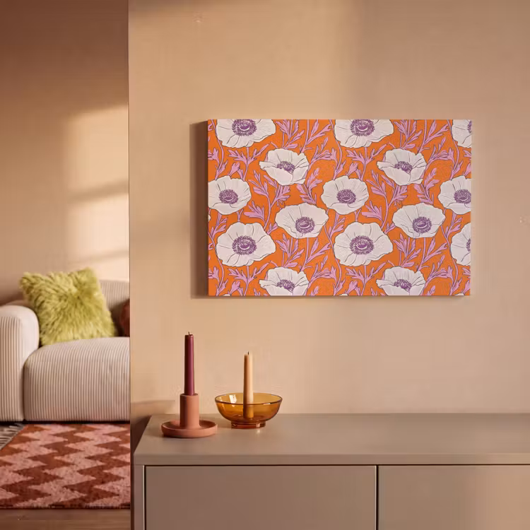 Canvas schilderij - Bloemen - Grafisch - Oranje — 2