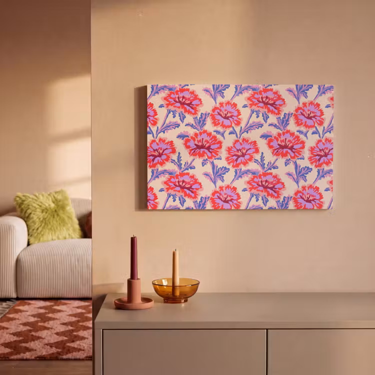 Canvas schilderij - Bloemen - Patroon - Meerkleurig — 2