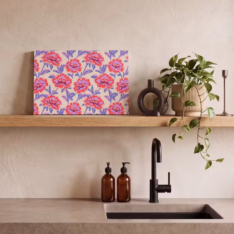 Canvas schilderij - Bloemen - Patroon - Meerkleurig — 3