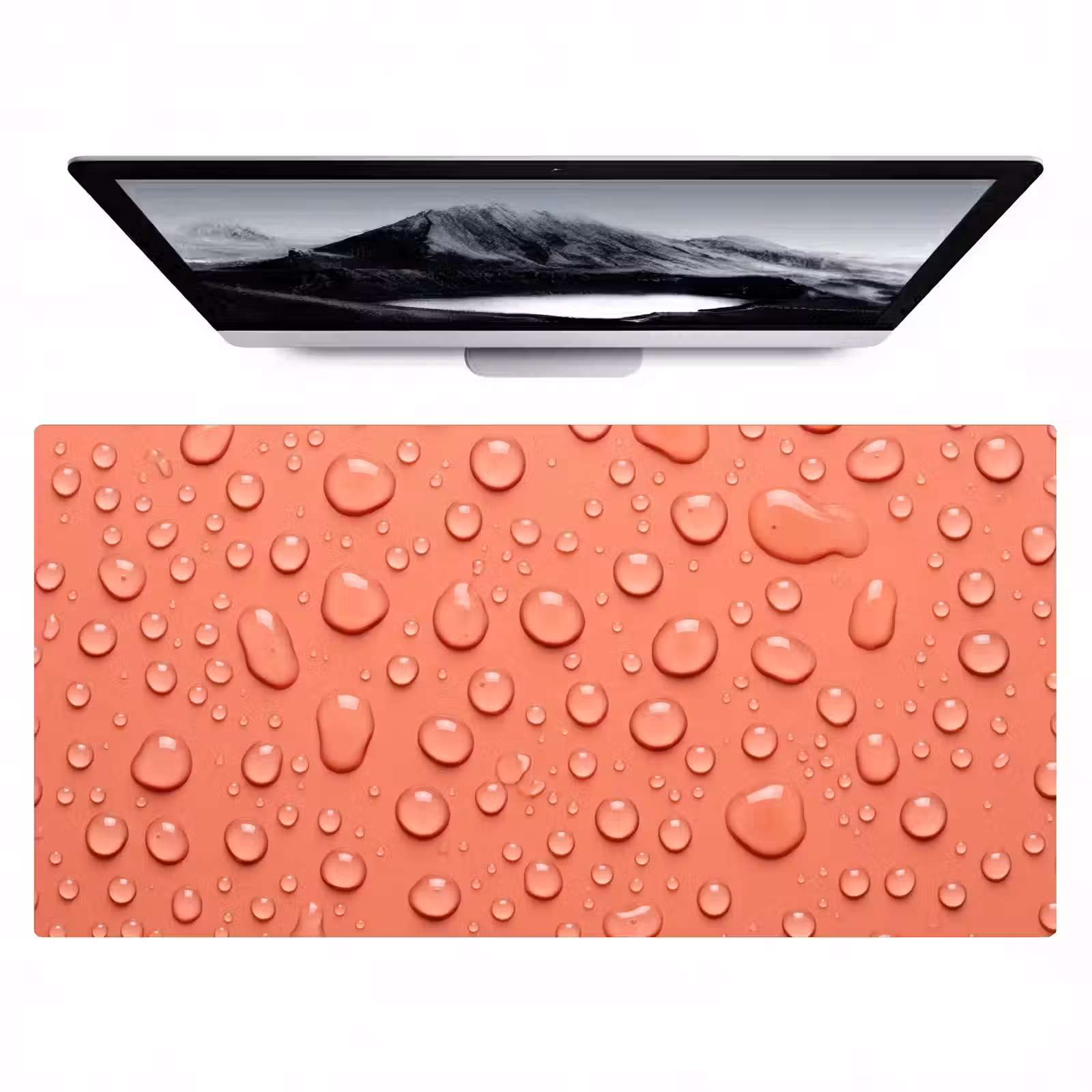 Bureau onderlegger - Water - Druppels - Roze — 1