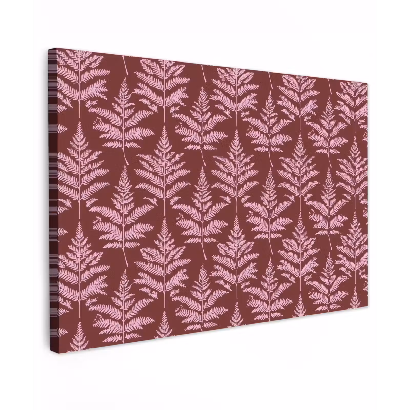 Canvas schilderij - Blad - Patroon - Paars — 1