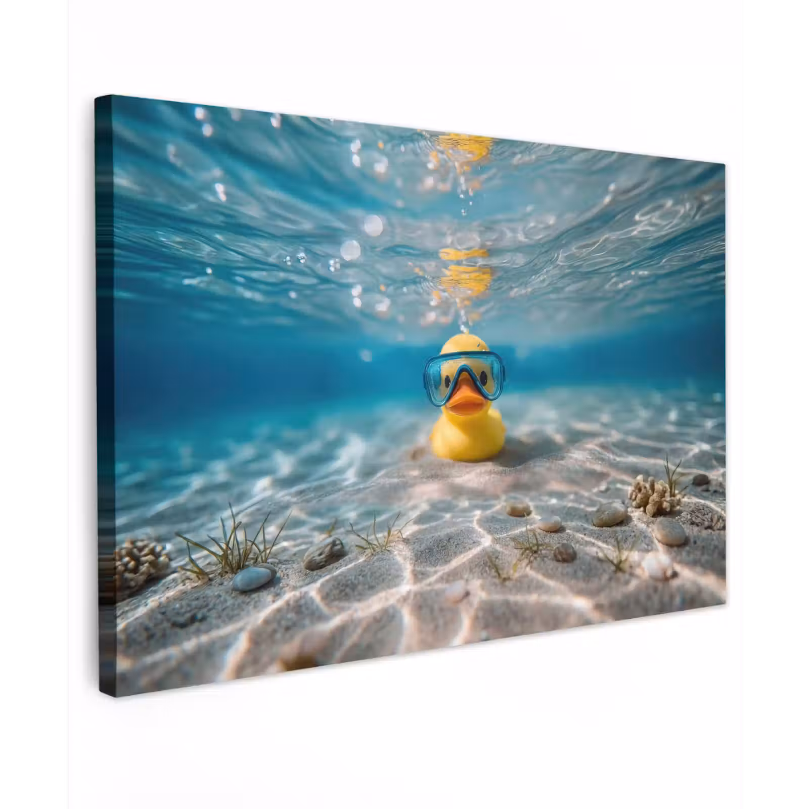Canvas schilderij - Duikbril - Eend - Water — 1