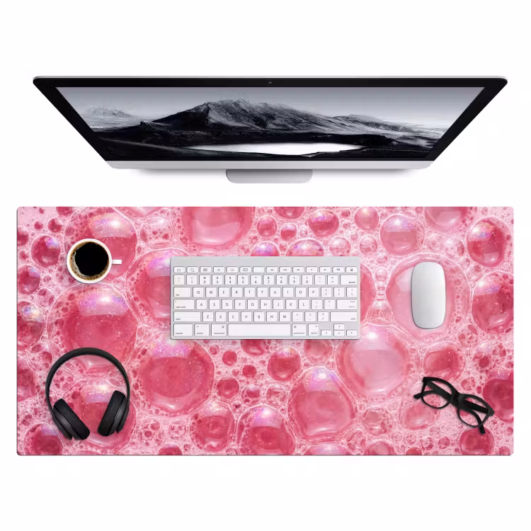 Bureau onderlegger - Roze - Schuim - Bubbels — 4