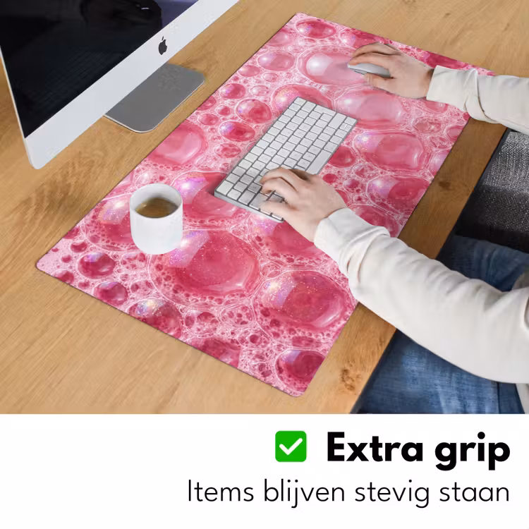 Bureau onderlegger - Roze - Schuim - Bubbels — 6