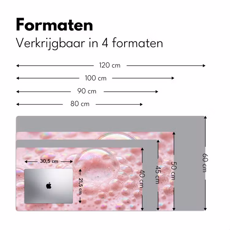 Bureau onderlegger - Schuim - Structuur - Roze — 8