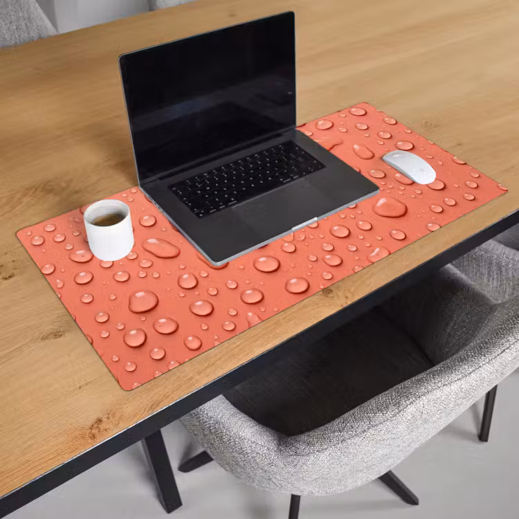 Bureau onderlegger - Water - Druppels - Roze — 3