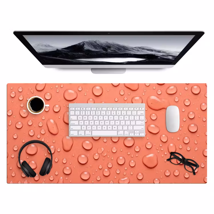 Bureau onderlegger - Water - Druppels - Roze — 4
