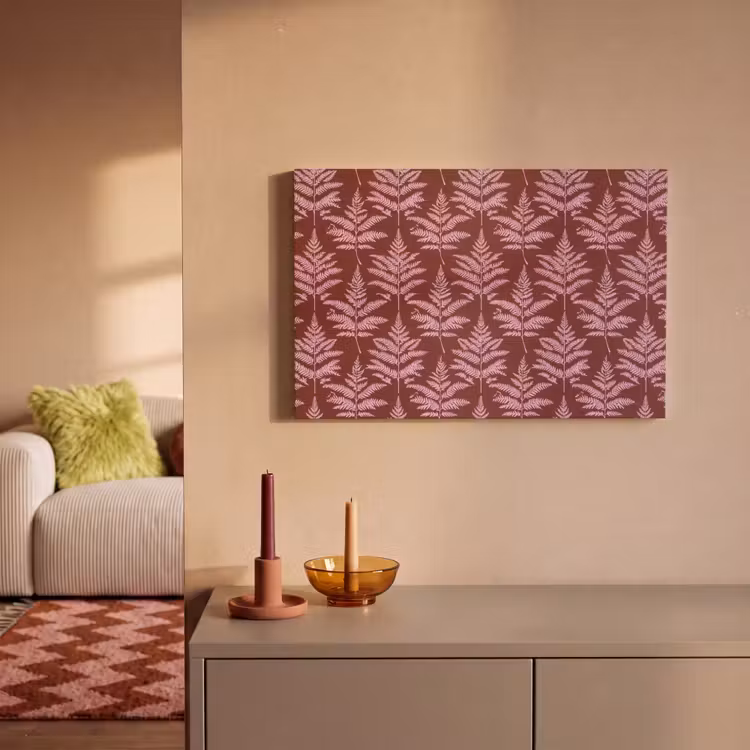 Canvas schilderij - Blad - Patroon - Paars — 2
