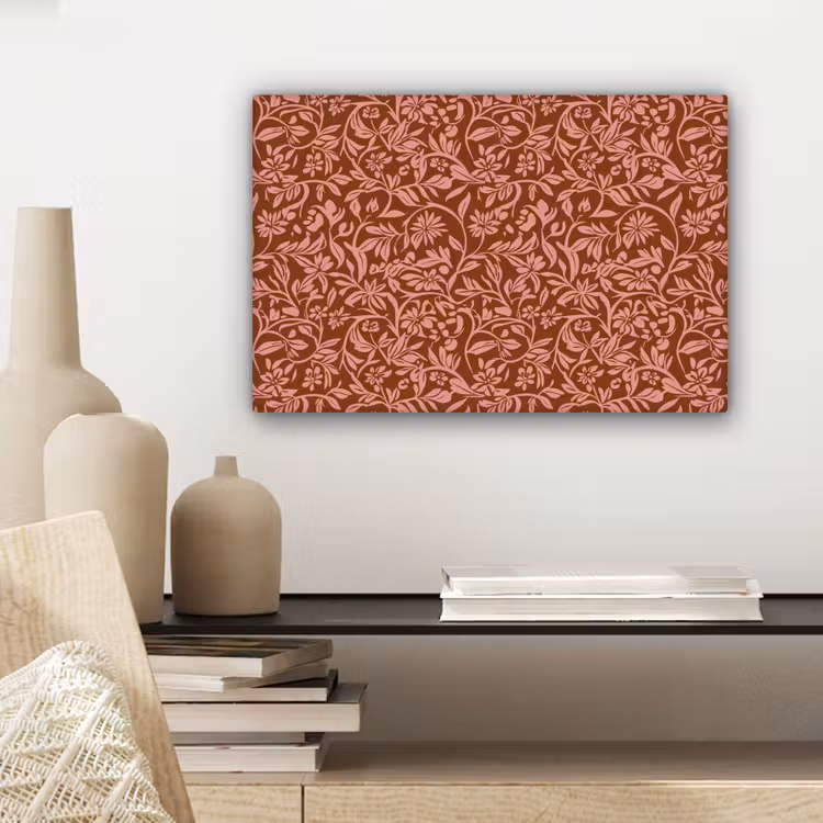 Canvas schilderij - Bloemen - Print - Roze — 5