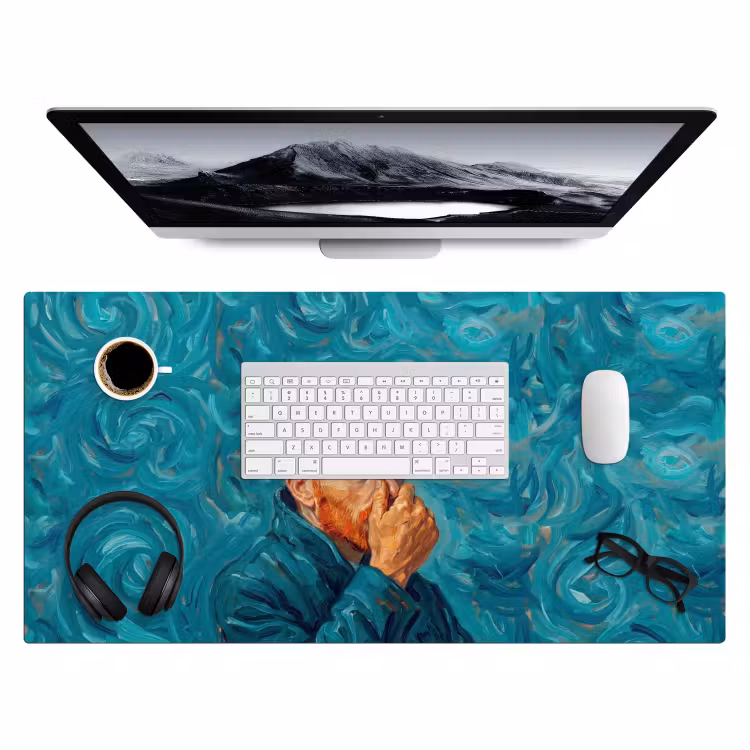 Bureau onderlegger - Portret - Klassiek - Blauw — 4