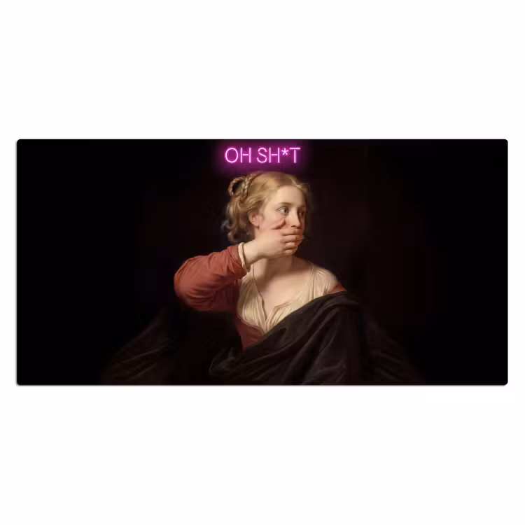 Bureau onderlegger - Quote - Neon - vrouw — 2