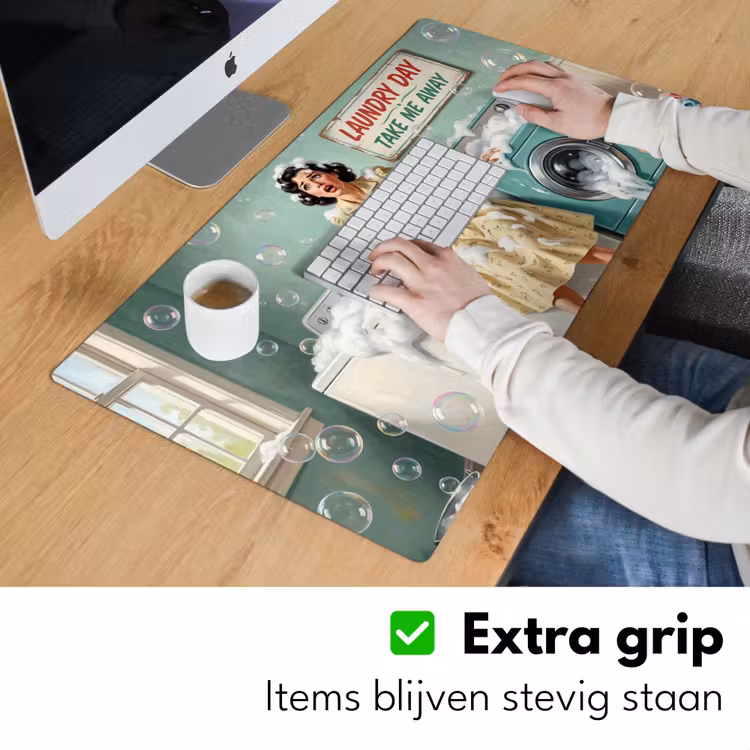 Bureau onderlegger - Retro - Blauw - Vrouw — 6