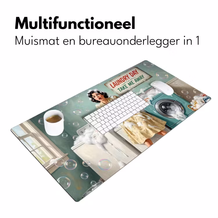 Bureau onderlegger - Retro - Blauw - Vrouw — 7