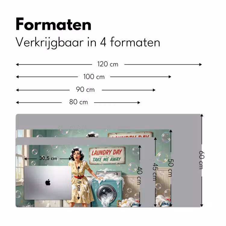 Bureau onderlegger - Retro - Blauw - Vrouw — 8