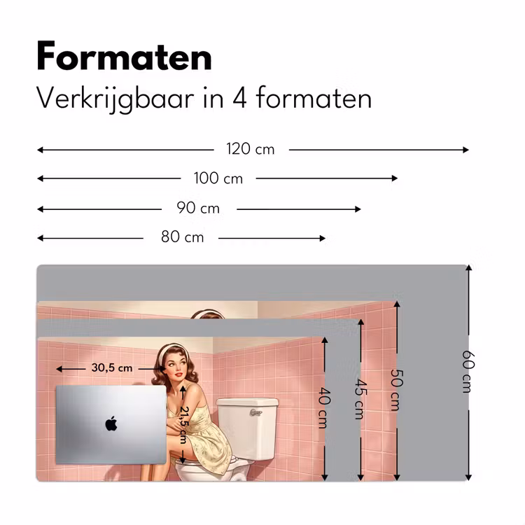 Bureau onderlegger - Roze - Retro - Vrouw — 8