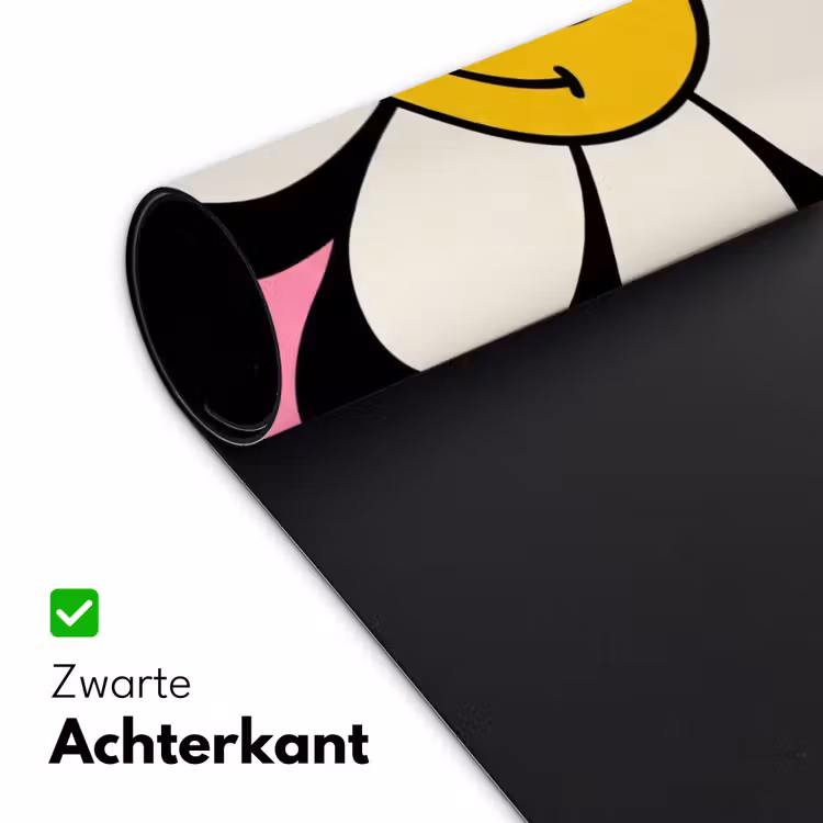 Bureau onderlegger - Smiley - Bloem - Roze — 5