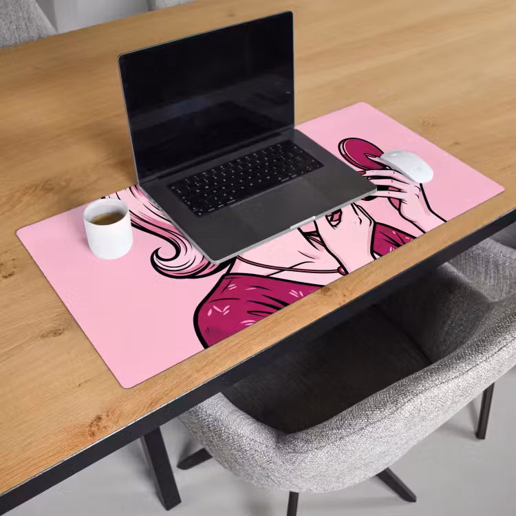 Bureau onderlegger - Vintage - Vrouw - Roze — 3