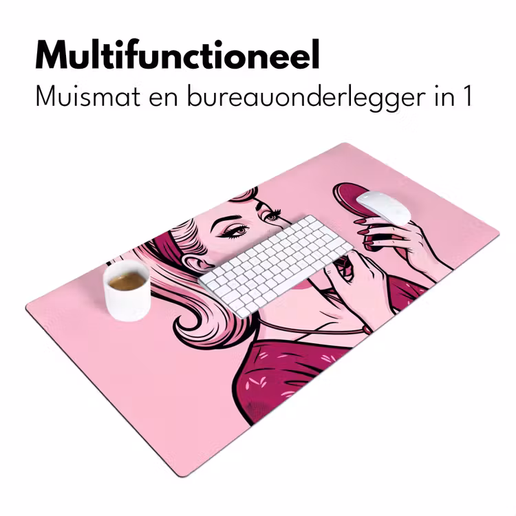 Bureau onderlegger - Vintage - Vrouw - Roze — 7