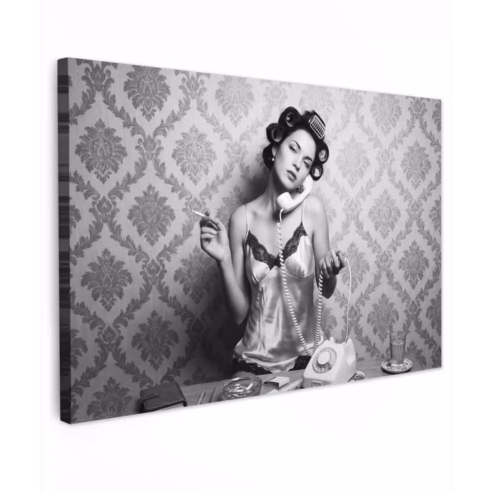 Canvas schilderij - Chic - Vrouw - Zwart - Wit — 1
