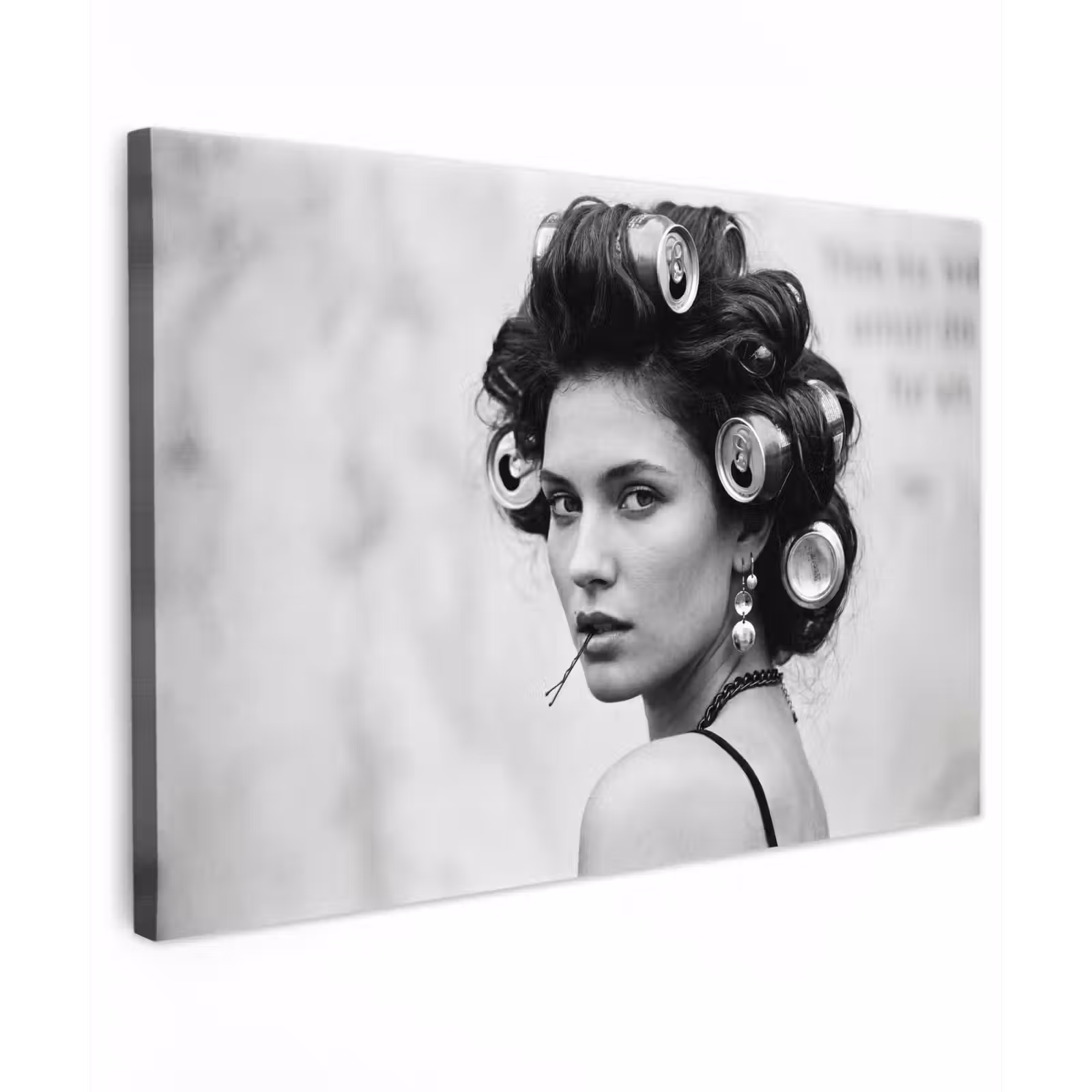 Canvas schilderij - Edgy - Vrouw - Zwart - Wit — 1