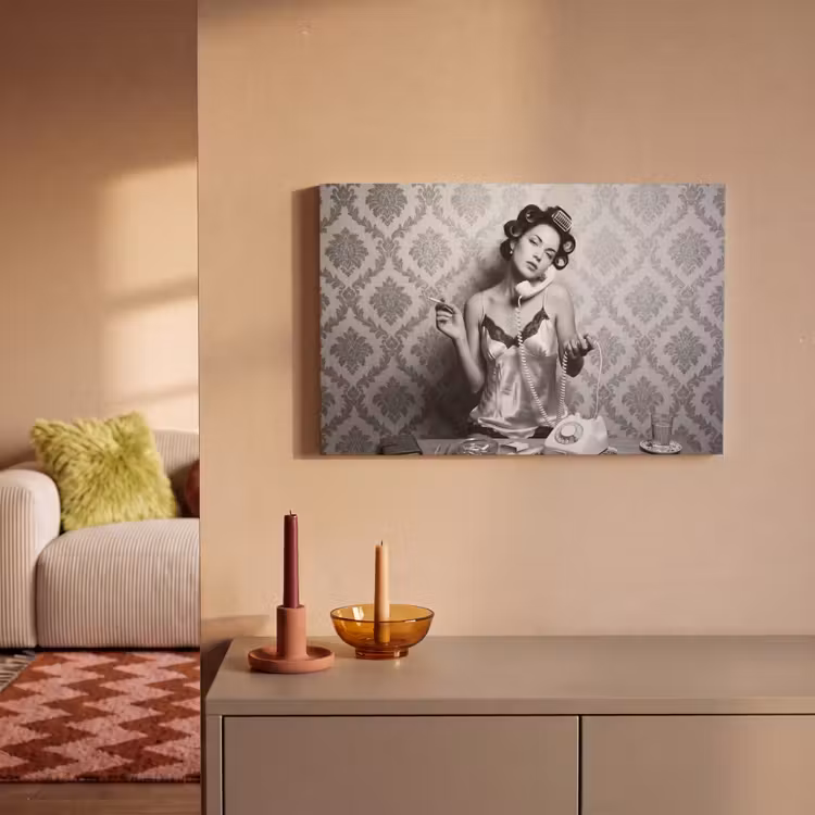 Canvas schilderij - Chic - Vrouw - Zwart - Wit — 2