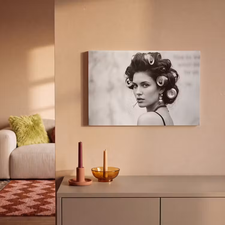 Canvas schilderij - Edgy - Vrouw - Zwart - Wit — 2